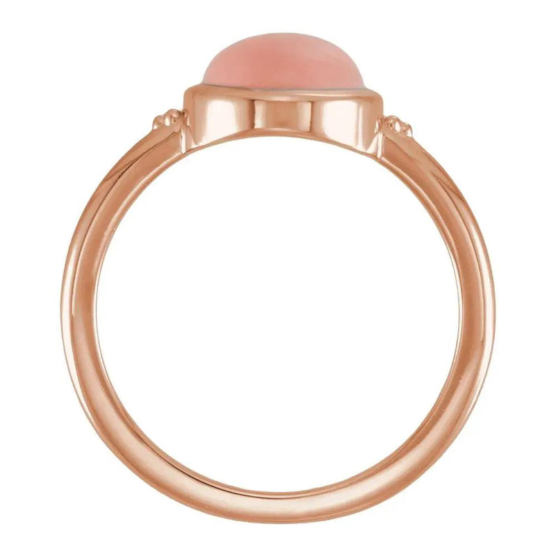 Natural Pink Opal Ring
