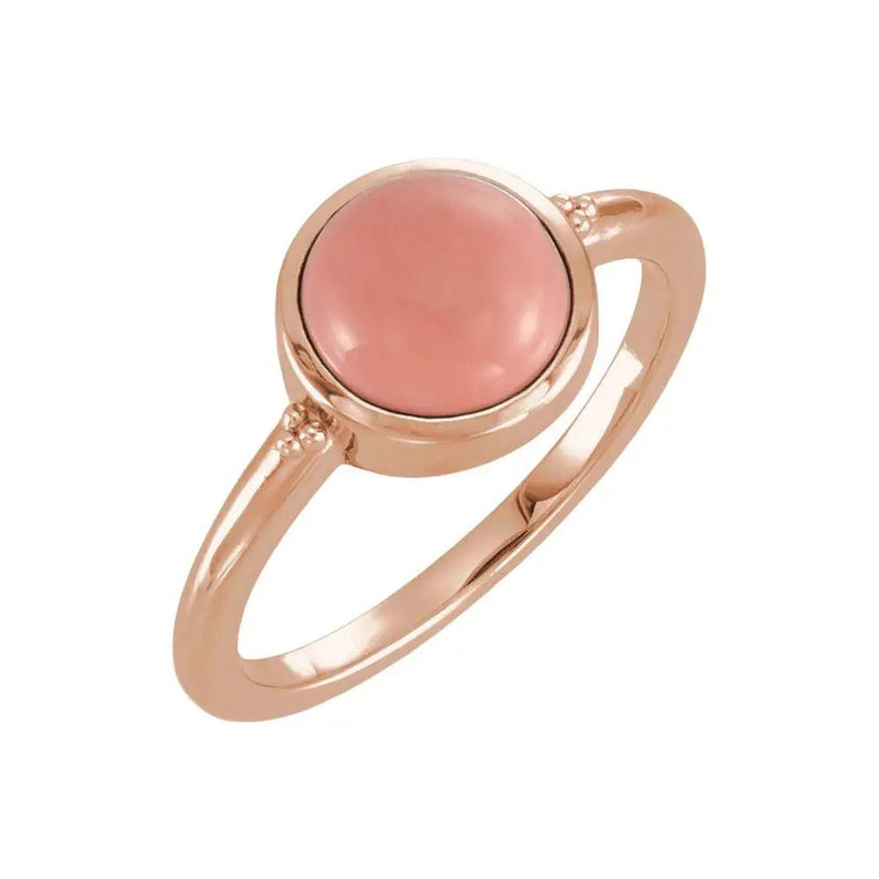 Natural Pink Opal Ring