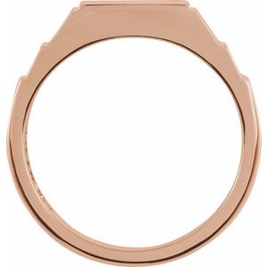 Facet Geometric Diamond Signet view 11