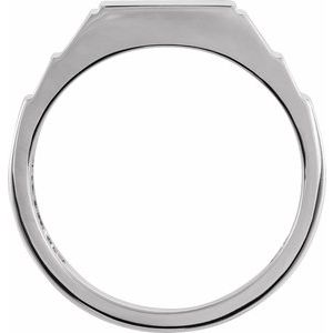 Facet Geometric Diamond Signet view 2
