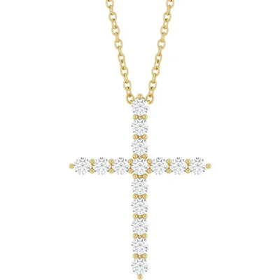 Lumière de Sainte-Chapelle, Diamond Cross Necklace