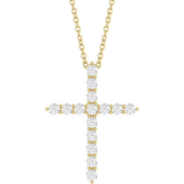 Lumière de Sainte-Chapelle, Diamond Cross Necklace