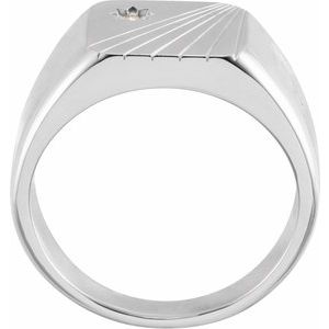 Brilliant Dot Accented Signet view 4