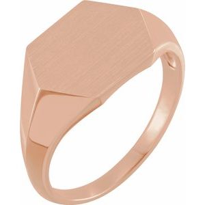 Hexagon Form Signet Ring view 5