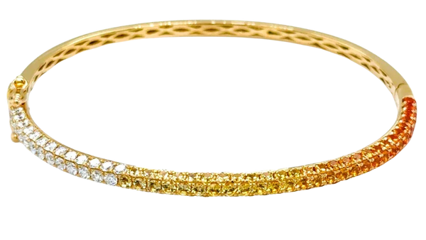 Pêche de Vigne Sapphire Ombré Bangle