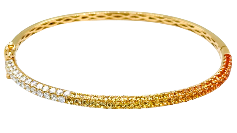 Pêche de Vigne Sapphire Ombré Bangle