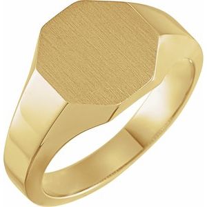 Prestige Octagon Signet Ring view 1