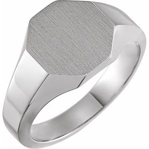 Prestige Octagon Signet Ring view 3