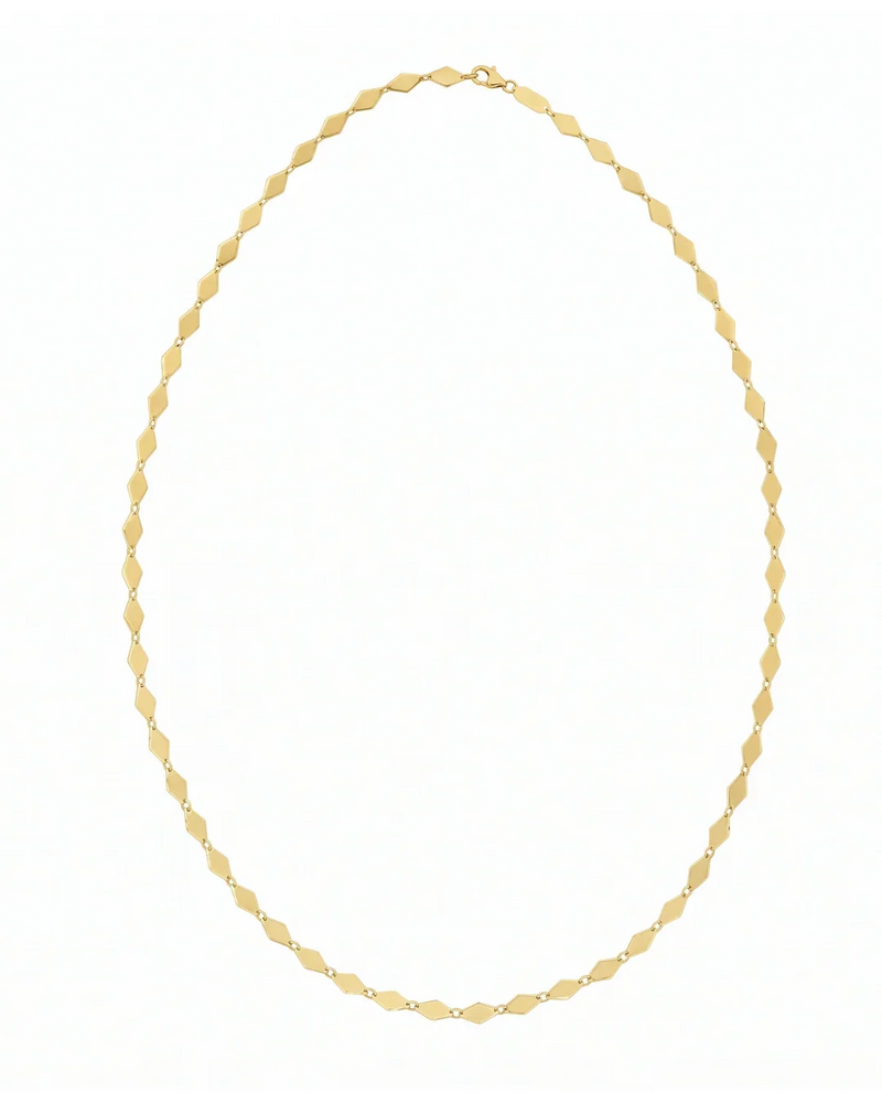 Prisme de Champs-Élysées, Gold Faceted Link Necklace