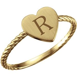 Little Heart Engravable Signet Ring
