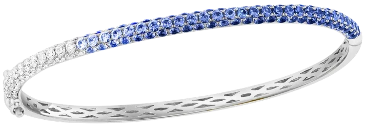 Labyrinthe Bleu, Sapphire & Diamonds Bracelet