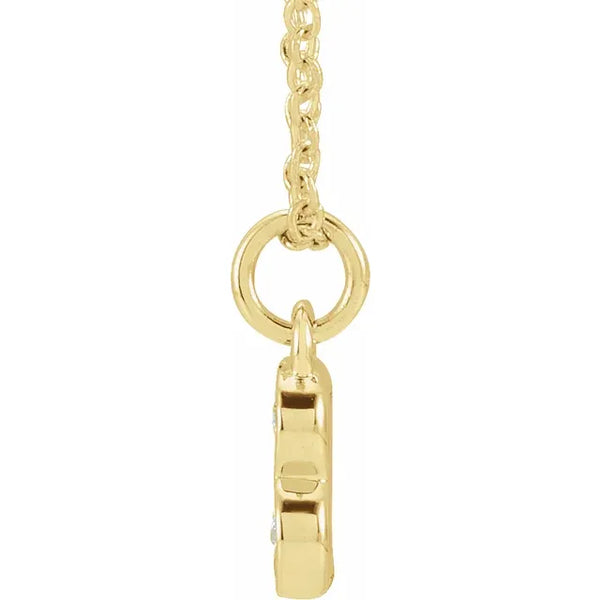 Reflet de la Côte d'Azur, Gold Diamond Letter Necklace