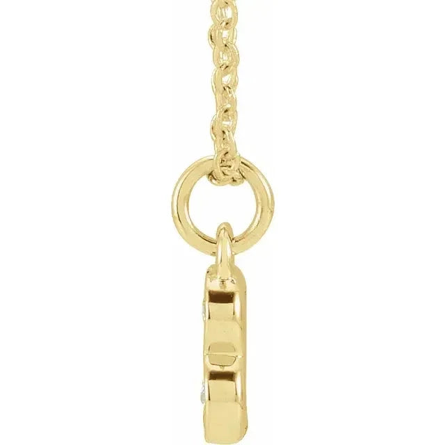 Reflet de la Côte d'Azur, Gold Diamond Letter Necklace