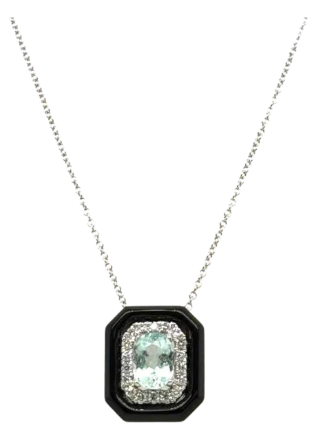 Bourgeon Necklace, Paraiba & Diamonds Necklace