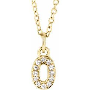 Lumière de Versailles, 14K Gold Diamond Number Necklace