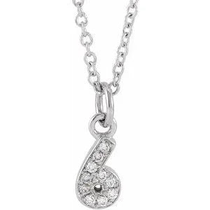 Lumière de Versailles, 14K Gold Diamond Number Necklace