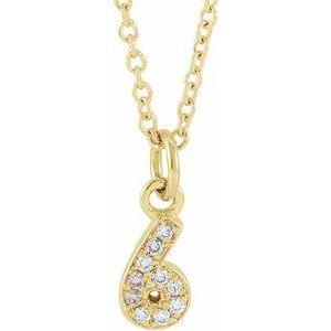 Lumière de Versailles, 14K Gold Diamond Number Necklace