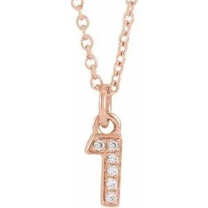Lumière de Versailles, 14K Gold Diamond Number Necklace