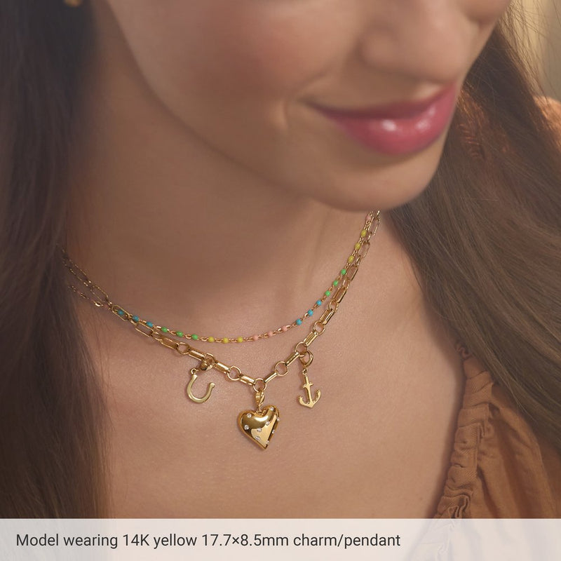 14K Gold Horseshoe Charm