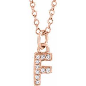 Reflet de la Côte d'Azur, Gold Diamond Letter Necklace