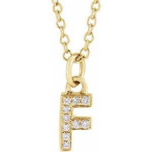 Reflet de la Côte d'Azur, Gold Diamond Letter Necklace