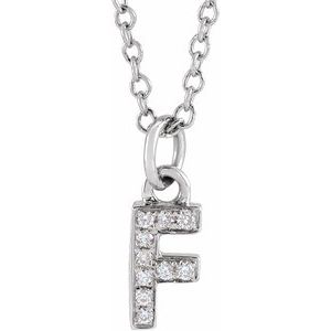 Reflet de la Côte d'Azur, Gold Diamond Letter Necklace