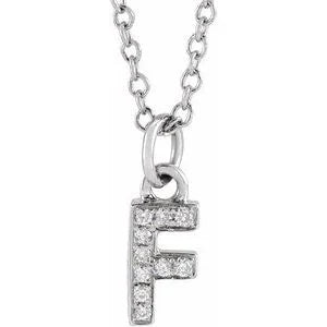 Reflet de la Côte d'Azur, Gold Diamond Letter Necklace