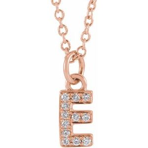 Reflet de la Côte d'Azur, Gold Diamond Letter Necklace