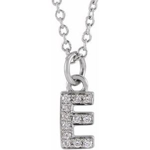 Reflet de la Côte d'Azur, Gold Diamond Letter Necklace