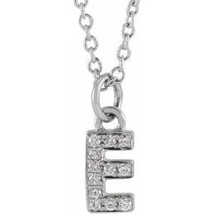 Reflet de la Côte d'Azur, Gold Diamond Letter Necklace