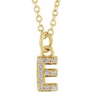 Reflet de la Côte d'Azur, Gold Diamond Letter Necklace