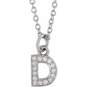Reflet de la Côte d'Azur, Gold Diamond Letter Necklace