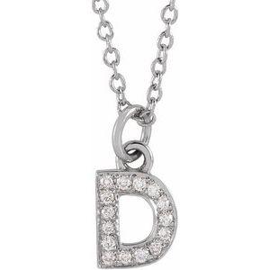 Reflet de la Côte d'Azur, Gold Diamond Letter Necklace