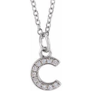 Reflet de la Côte d'Azur, Gold Diamond Letter Necklace