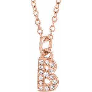Reflet de la Côte d'Azur, Gold Diamond Letter Necklace