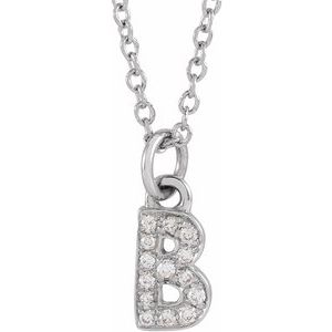 Reflet de la Côte d'Azur, Gold Diamond Letter Necklace