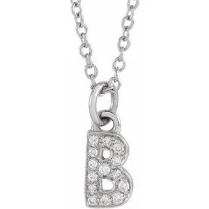 Reflet de la Côte d'Azur, Gold Diamond Letter Necklace