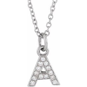 Reflet de la Côte d'Azur, Gold Diamond Letter Necklace