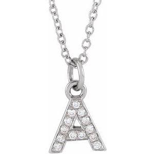 Reflet de la Côte d'Azur, Gold Diamond Letter Necklace