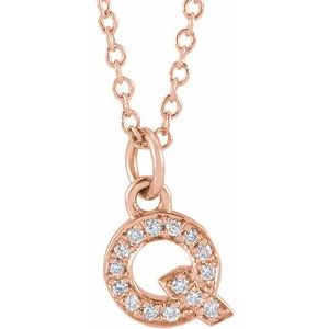 Reflet de la Côte d'Azur, Gold Diamond Letter Necklace