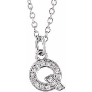 Reflet de la Côte d'Azur, Gold Diamond Letter Necklace