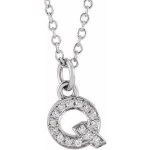 Reflet de la Côte d'Azur, Gold Diamond Letter Necklace