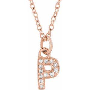 Reflet de la Côte d'Azur, Gold Diamond Letter Necklace