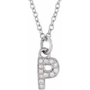 Reflet de la Côte d'Azur, Gold Diamond Letter Necklace