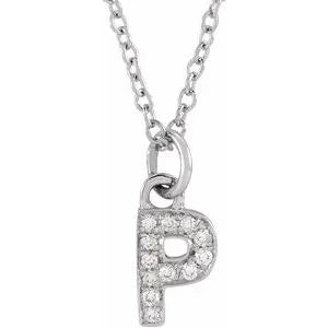 Reflet de la Côte d'Azur, Gold Diamond Letter Necklace