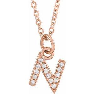 Reflet de la Côte d'Azur, Gold Diamond Letter Necklace