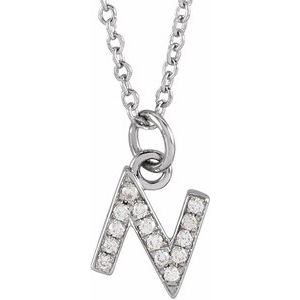 Reflet de la Côte d'Azur, Gold Diamond Letter Necklace