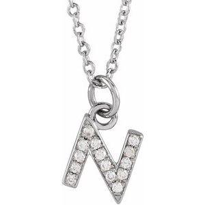 Reflet de la Côte d'Azur, Gold Diamond Letter Necklace