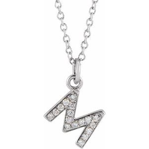 Reflet de la Côte d'Azur, Gold Diamond Letter Necklace
