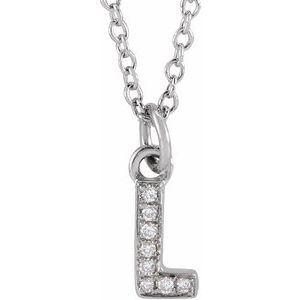 Reflet de la Côte d'Azur, Gold Diamond Letter Necklace
